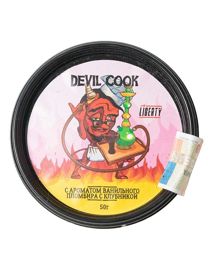 Табак Devil Cook- С Ароматом Ванильного Пломбира С Клубникой фото