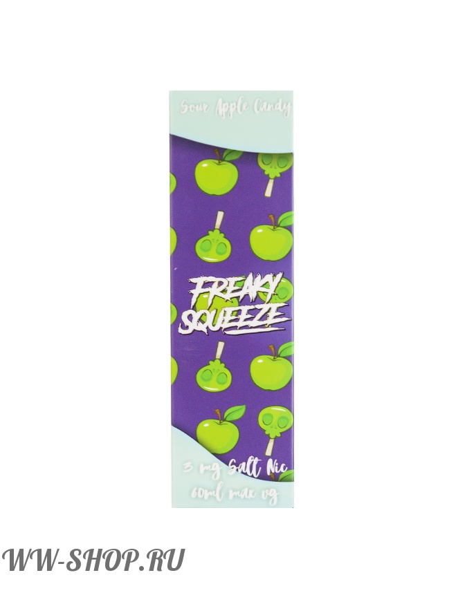 жидкость freaky squeeze- sour apple candy 60 мл 3 мг Волгоград